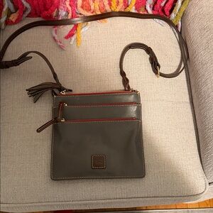 NWOT Dooney & Bourke Charcoal Gray Crossbody - never used!!!